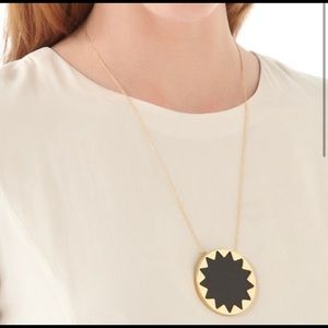House of Harlow Large Black Sunburst Necklace